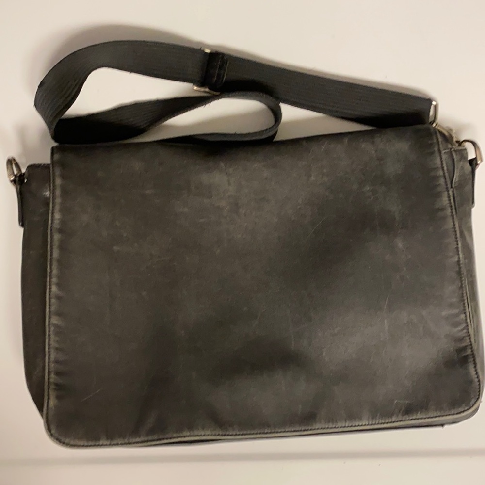 Coach Leather Computer Bag Flapped Shoulder Bag